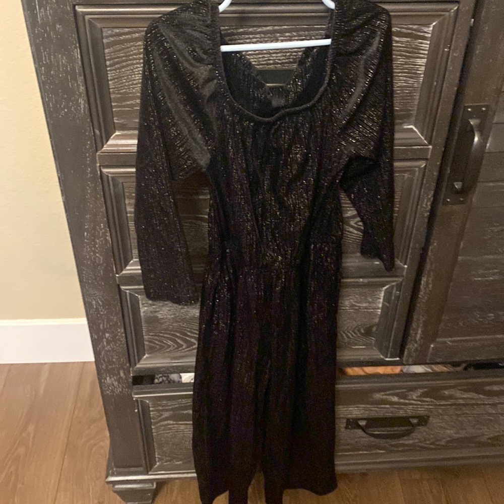 Girls black sparkle jumpsuit